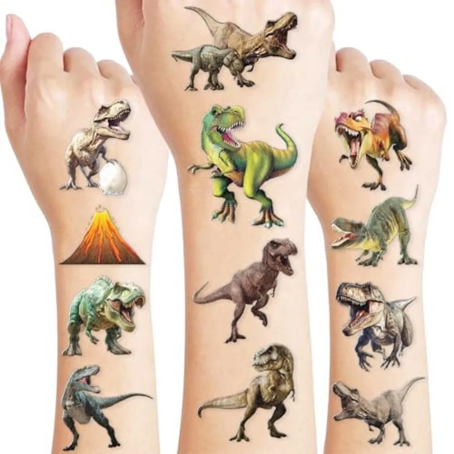60 PCS 3D T-Rex Dinosaur Temporary Tattoos for - Pre-Cut Dino Stickers for Boys Birthday Party Favors, Supplies and Rewards
60 PCS 3D T-Rex Dinosaur Temporary Tattoos for - Pre-Cut Dino Stickers for Boys Birthday Party Favors, Supplies and Rewards