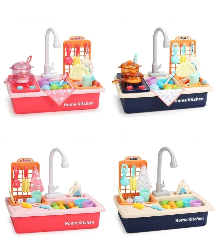 Kids Kitchen Sink Toy with Running Water, Pretend Play Dishwasher Playset with Accessories for Toddlers
Kids Kitchen Sink Toy with Running Water, Pretend Play Dishwasher Playset with Accessories for Toddlers