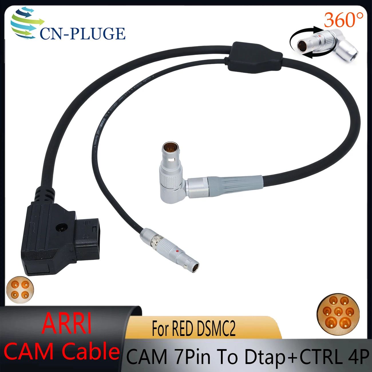 Кабель ARRI Cforce RF Motor/Camin/Cro Motor CAM(7p) для камер RED DSMC2 DSMC1 с 4-контактным разъемом CTRL и D-Tap, а также кабель питания SUN/STOP
Кабель ARRI Cforce RF Motor/Camin/Cro Motor CAM(7p) для камер RED DSMC2 DSMC1 с 4-контактным разъемом CTRL и D-Tap, а также кабель питания SUN/STOP