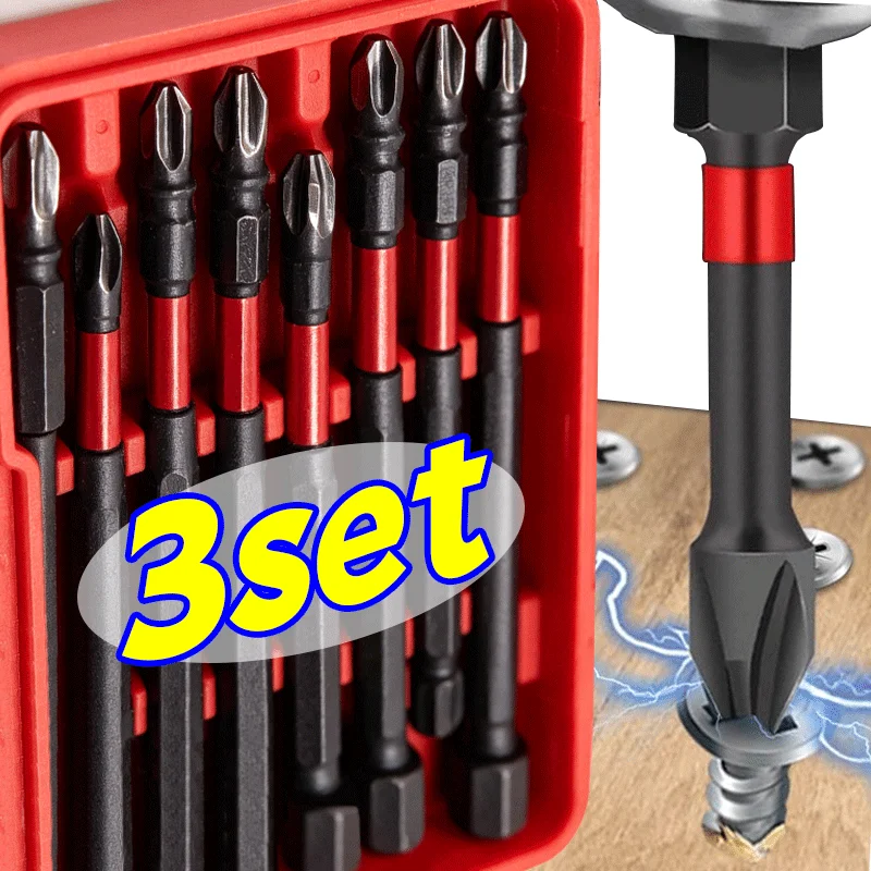 Screwdriver Magnetic Bit Set S2 Hardened Alloy Steel Universal Anti Slip PH2 Bits Extension Rod Different Lengths Home DIY Kit
Screwdriver Magnetic Bit Set S2 Hardened Alloy Steel Universal Anti Slip PH2 Bits Extension Rod Different Lengths Home DIY Kit