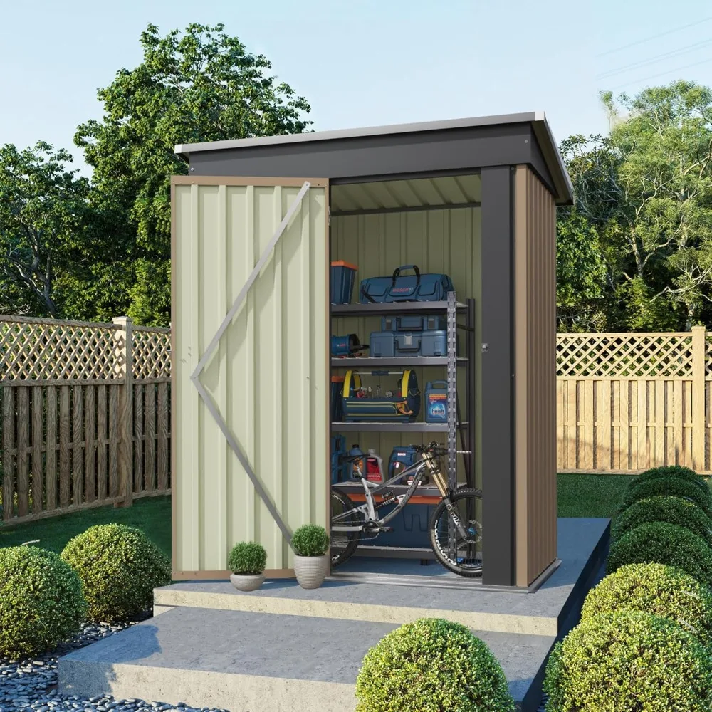 5x3 FT Storage Shed Waterproof Metal Garden Shed with Lockable Door Utility Tool Shed Outdoor Storage for Backyard.
5x3 FT Storage Shed Waterproof Metal Garden Shed with Lockable Door Utility Tool Shed Outdoor Storage for Backyard.