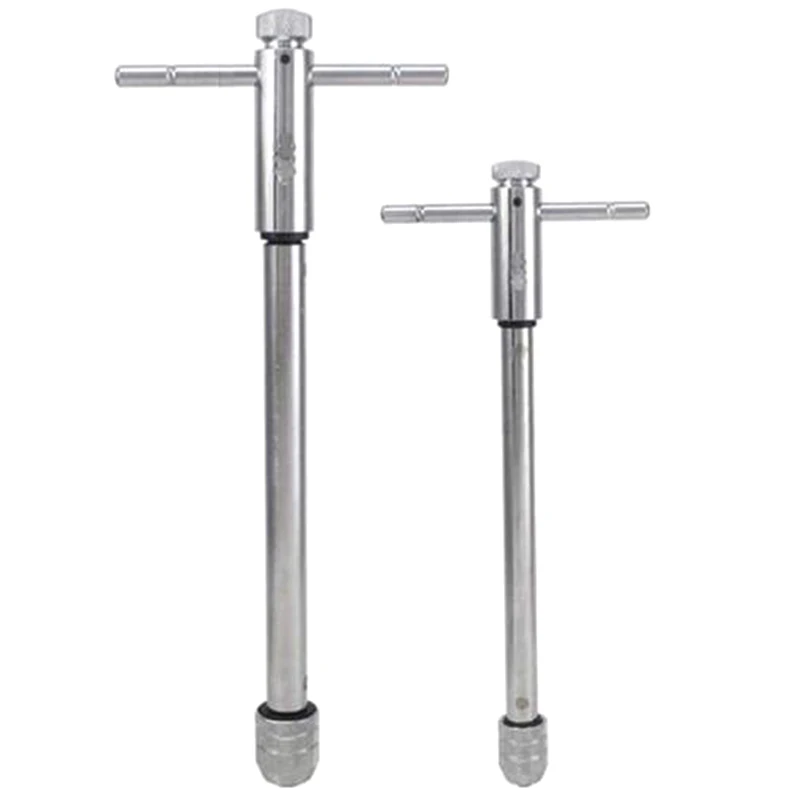 M3-M8 M5-M12 Lengthened Reversible T-Handle Ratchet, For Tap Mold Set Tap Wrench Die Tapping Wrench Adjustable Fixing Tool
M3-M8 M5-M12 Lengthened Reversible T-Handle Ratchet, For Tap Mold Set Tap Wrench Die Tapping Wrench Adjustable Fixing Tool