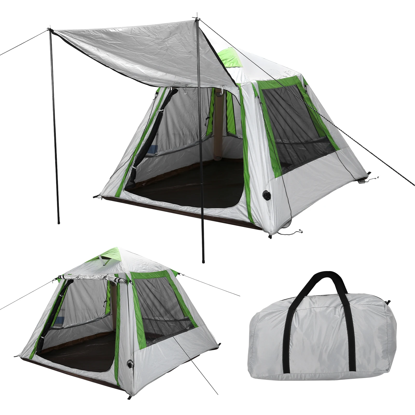 Надувная палатка-дом для 2-3 человек, простая в установке, из водонепроницаемого оксфорда, с сетчатыми окнами, для взрослых, детей и скаутов
Надувная палатка-дом для 2-3 человек, простая в установке, из водонепроницаемого оксфорда, с сетчатыми окнами, для взрослых, детей и скаутов