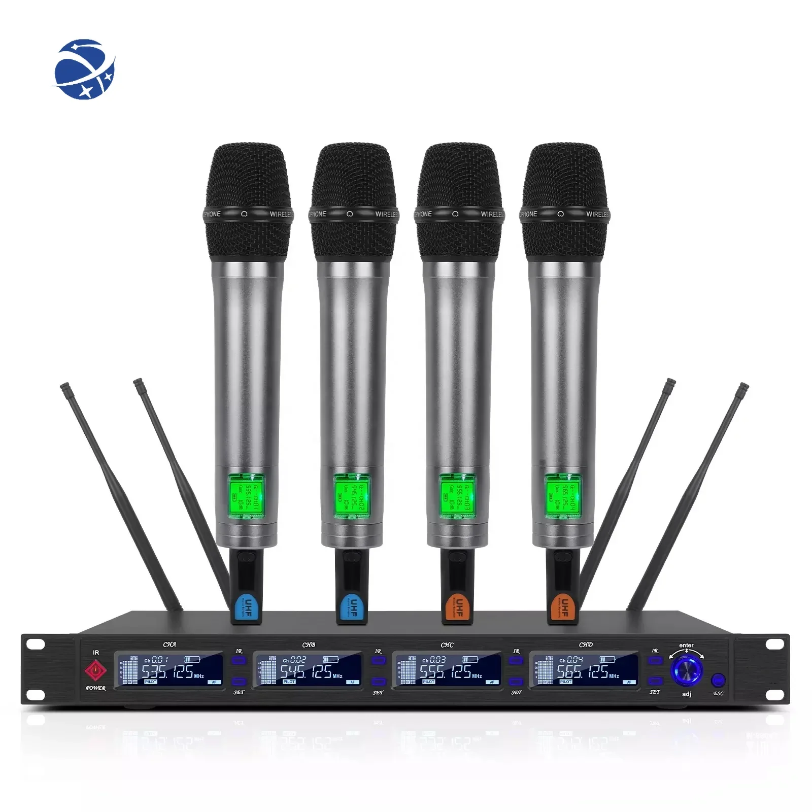 Voxfull UWM-4210 Professional UHF 4 Channel Wireless Microphone System Multifunctional Wireless Microphone System
Voxfull UWM-4210 Professional UHF 4 Channel Wireless Microphone System Multifunctional Wireless Microphone System