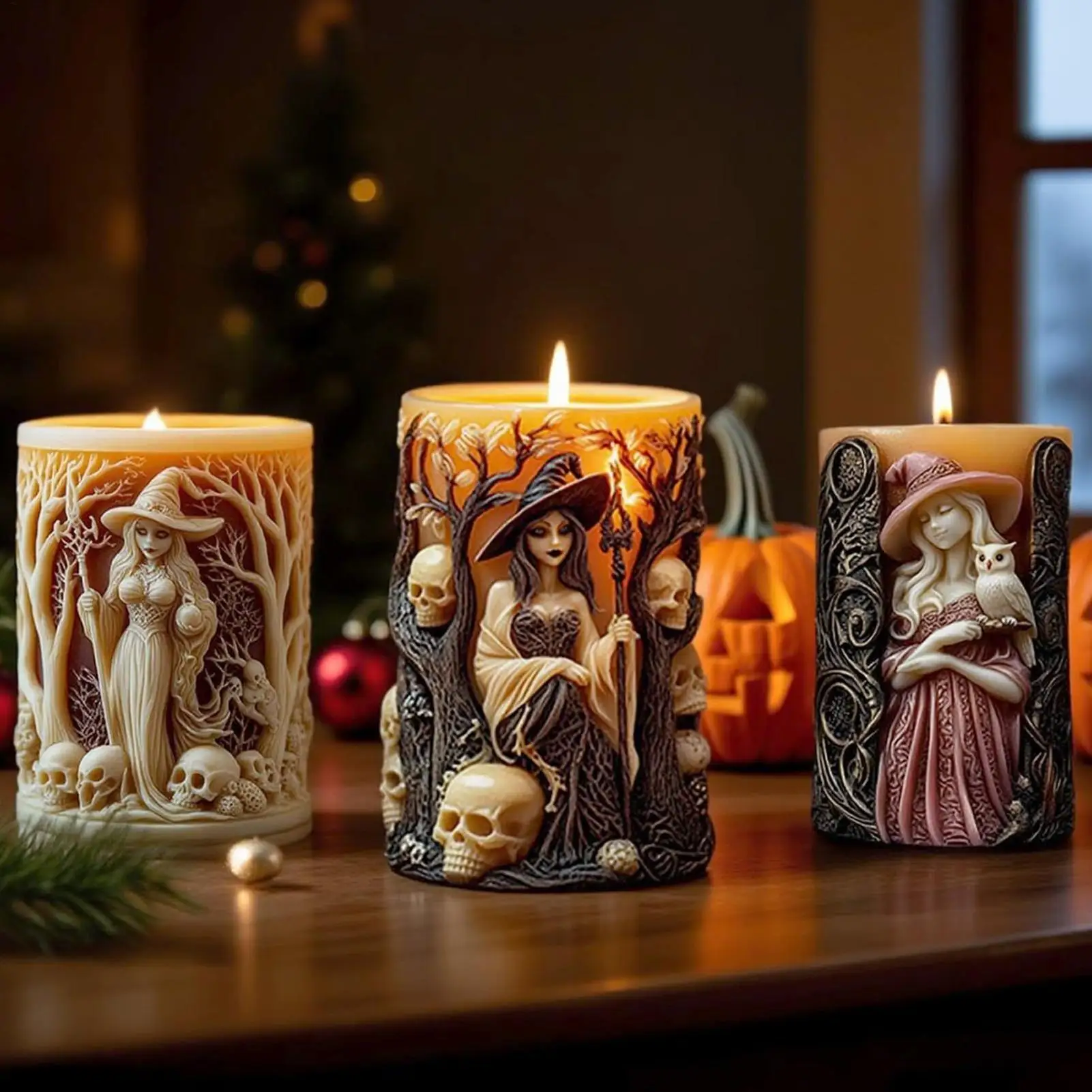 Witch Scented Silicone Candle Mold Halloween Skull Withered Tree Plaster Resin Mold Handmade Craft DIY Gothic Decor Gifts
Witch Scented Silicone Candle Mold Halloween Skull Withered Tree Plaster Resin Mold Handmade Craft DIY Gothic Decor Gifts