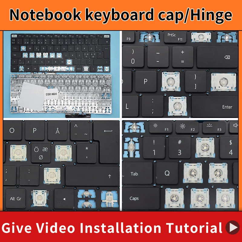 Replacement Keycap Key cap Hinge for Huawei Matebook 13 VLT-W50 VLT-W60 WRT-W19 WRT-W29 KPL-W00 KPR-W29 HN-W19L Keyboard
Replacement Keycap Key cap Hinge for Huawei Matebook 13 VLT-W50 VLT-W60 WRT-W19 WRT-W29 KPL-W00 KPR-W29 HN-W19L Keyboard