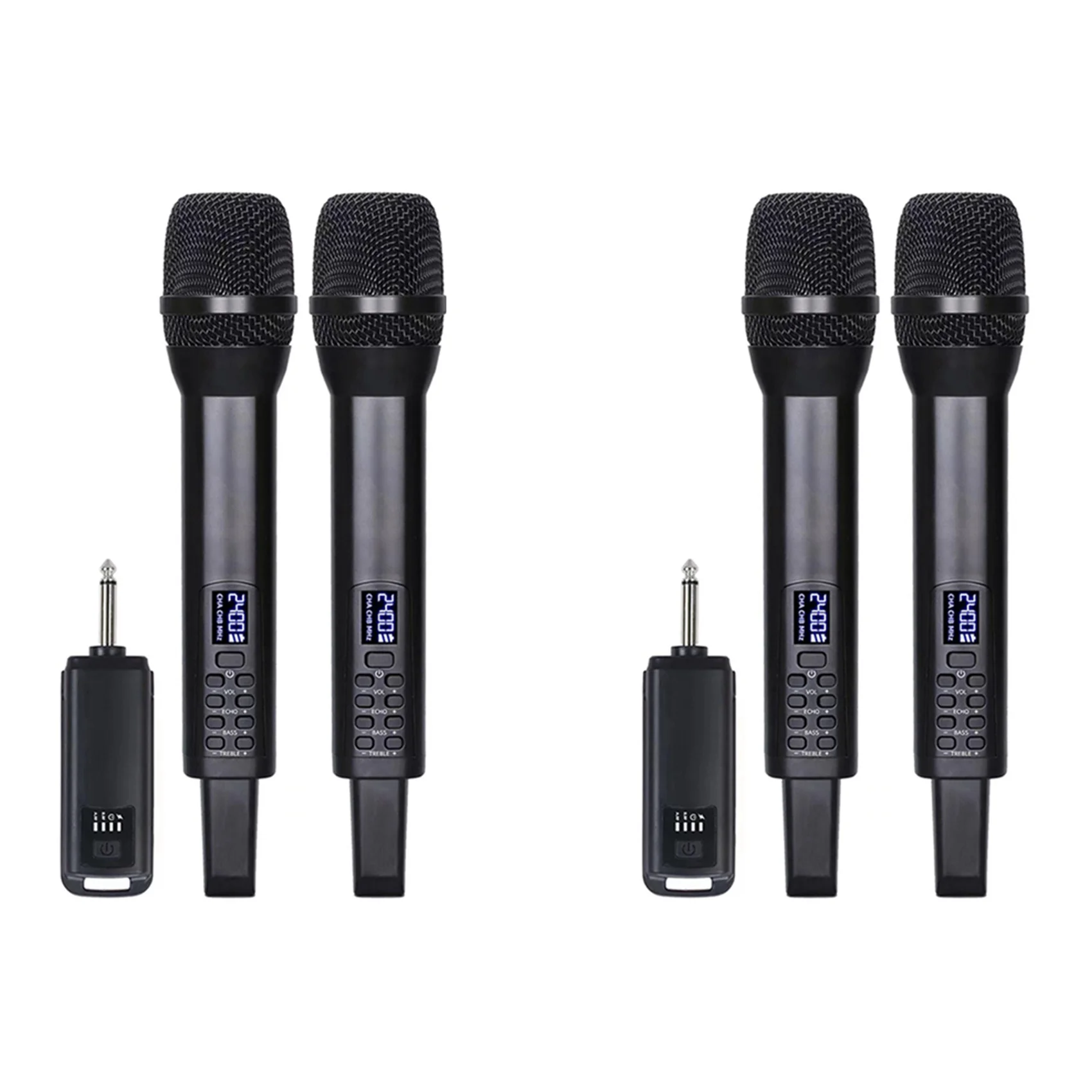 4x Karaoke Wireless Microphone Receiver Audio Singing Performance Treble Bass 2.4G Wireless Handheld Microphone
4x Karaoke Wireless Microphone Receiver Audio Singing Performance Treble Bass 2.4G Wireless Handheld Microphone