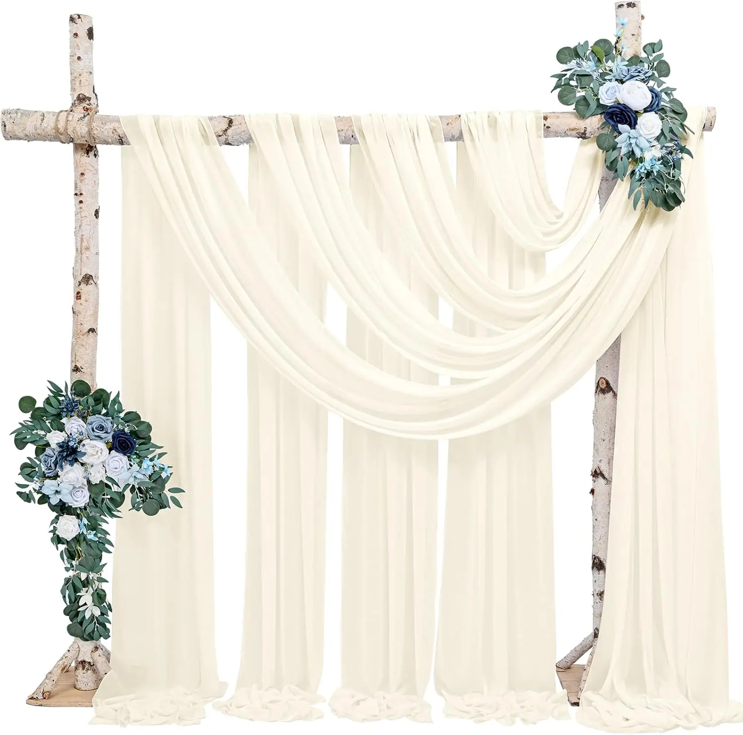 Ivory Backdrop Wedding Arch Fabric Drapes Fabric 15 Panels 6 Yards Chiffon Arch Drape Sheer Fabric Wedding Arches for Ceremony B
Ivory Backdrop Wedding Arch Fabric Drapes Fabric 15 Panels 6 Yards Chiffon Arch Drape Sheer Fabric Wedding Arches for Ceremony B