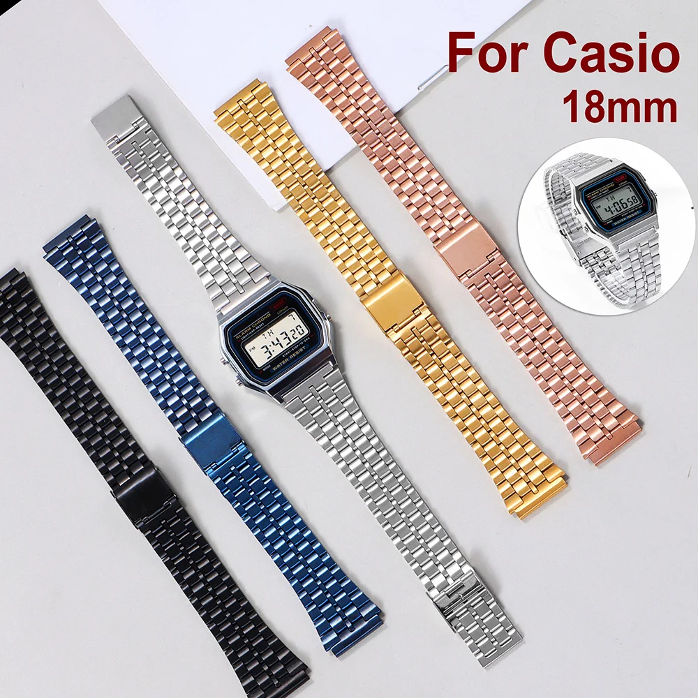 For CASIO Stainless Steel Strap 18mm for F91W F84 F105/108/A158/A168 AE1200/1300 B650 SGW400 AQ230 AE500W Metal Thin Watch Band
For CASIO Stainless Steel Strap 18mm for F91W F84 F105/108/A158/A168 AE1200/1300 B650 SGW400 AQ230 AE500W Metal Thin Watch Band