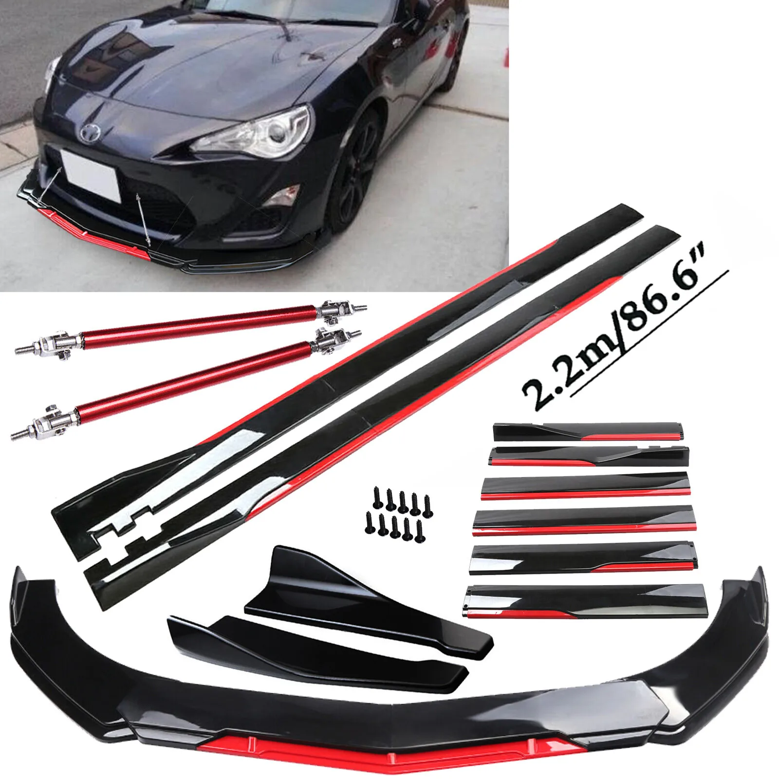 For 17-20 Toyota 86 GT Front Bumper Lip Splitter Spoiler Side Skirt Bod Kit
For 17-20 Toyota 86 GT Front Bumper Lip Splitter Spoiler Side Skirt Bod Kit