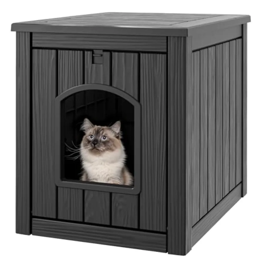 Cat Litter Box Enclosure, Hidden Litter Box with Openable Front Door, Outdoor Cat House Weatherproof, Side Table, Easy to Clean
Cat Litter Box Enclosure, Hidden Litter Box with Openable Front Door, Outdoor Cat House Weatherproof, Side Table, Easy to Clean