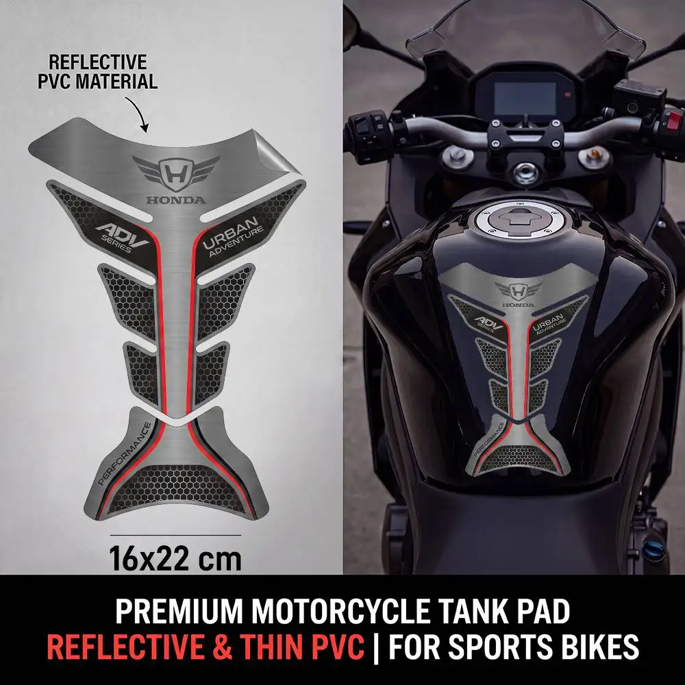 FOR HONDA RACING Motorcycle PVC Tank Pad Tank Cap Protector Racing Sticker Universal