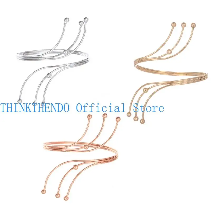 39BB Open Cuffs Upper Arm Bracelet Stylish Coild Armband Arm Decorative Accessory For Women Everyday and Theme Party Wear
39BB Open Cuffs Upper Arm Bracelet Stylish Coild Armband Arm Decorative Accessory For Women Everyday and Theme Party Wear