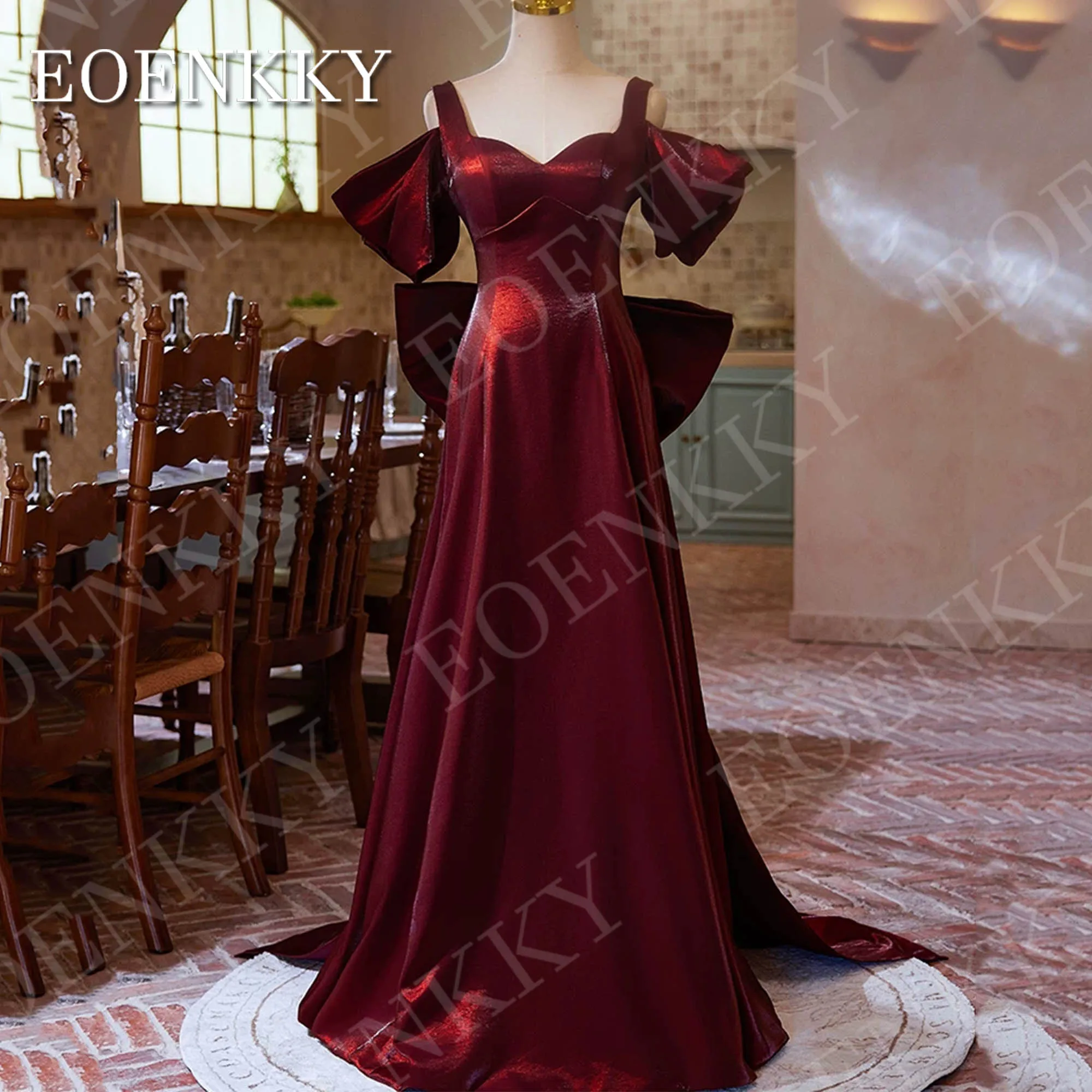 EOENKKY Elegant Off Shoulder Evening Party Dresses Women Burgundy Sweetheart Satin A Line Celebrity Dress Open Back Customized
EOENKKY Elegant Off Shoulder Evening Party Dresses Women Burgundy Sweetheart Satin A Line Celebrity Dress Open Back Customized