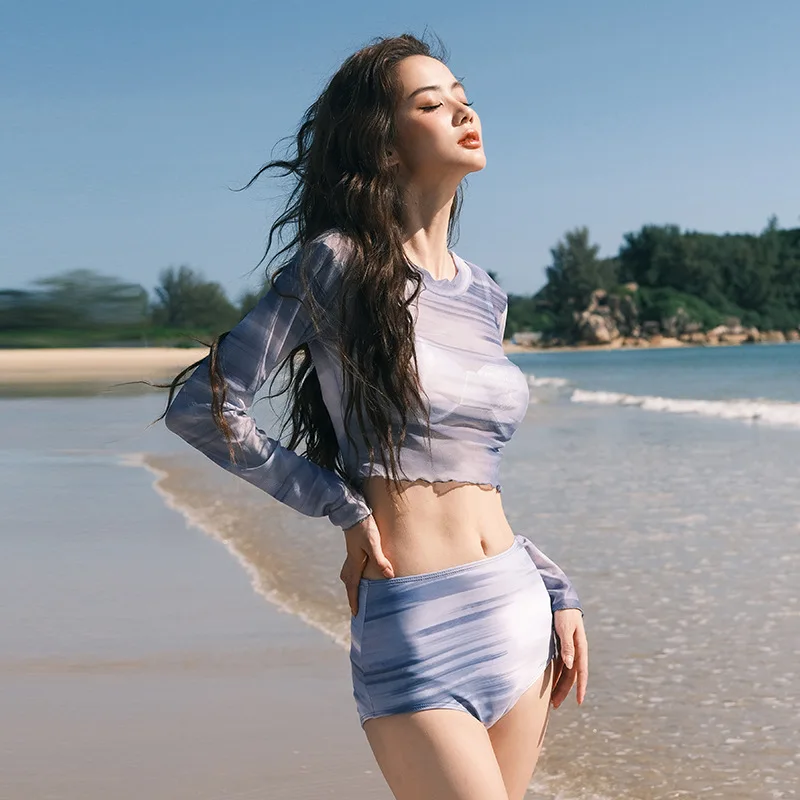 Women's Swimming Suit Outlet Elegant Beach 2024 Swimwear Women High Waist Sexy Korean Slim Sheer Long Sleeved Pullover With A
Women's Swimming Suit Outlet Elegant Beach 2024 Swimwear Women High Waist Sexy Korean Slim Sheer Long Sleeved Pullover With A