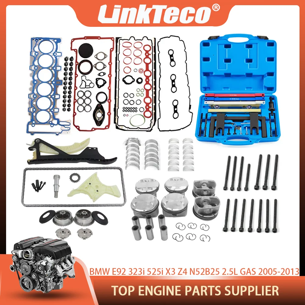Head Gasket Set Timing Chain Tool Kit Piston For BMW E60 E61 E83 E85 E91 E92 323i 323Xi 325Xi 523i X3 Z4 N52B25 2.5L GAS 05-13
Head Gasket Set Timing Chain Tool Kit Piston For BMW E60 E61 E83 E85 E91 E92 323i 323Xi 325Xi 523i X3 Z4 N52B25 2.5L GAS 05-13