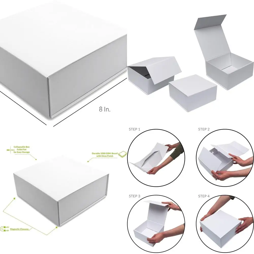 Маленькие подарочные коробки с магнитной крышкой для праздников, дней рождения, свадеб, оптовый набор из 15 штук, 8x8x4 дюймов
Маленькие подарочные коробки с магнитной крышкой для праздников, дней рождения, свадеб, оптовый набор из 15 штук, 8x8x4 дюймов