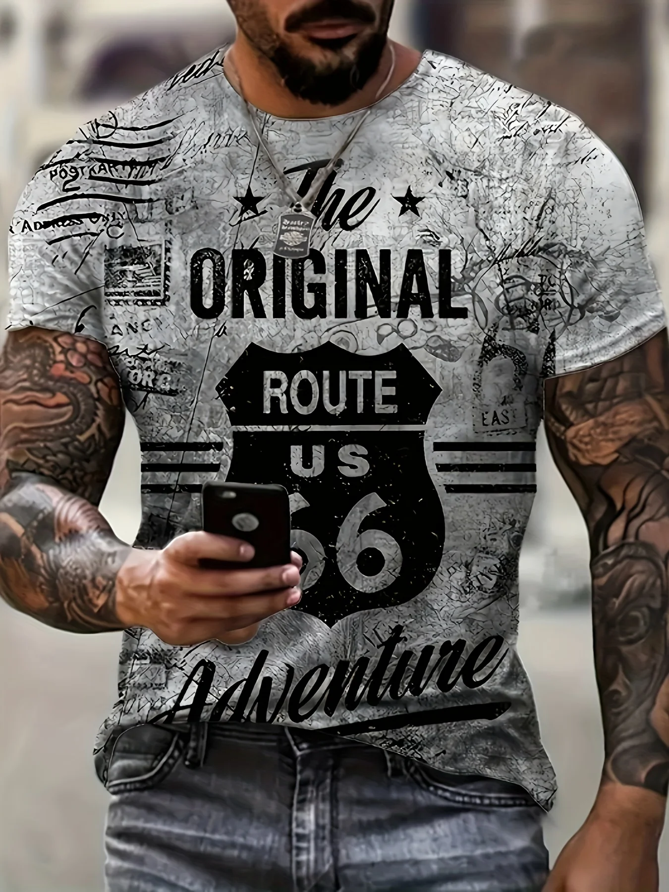 Summer 2025 new casual, fashionable, light, soft and comfortable 3D digital printed men's T-shirt with digital 66 pattern
Summer 2025 new casual, fashionable, light, soft and comfortable 3D digital printed men's T-shirt with digital 66 pattern
