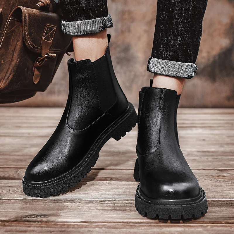 Hot selling Chelsea men's boots Fashionable classic design style Daily office outdoor trendy party Quality Wedding Black Shoes
Hot selling Chelsea men's boots Fashionable classic design style Daily office outdoor trendy party Quality Wedding Black Shoes