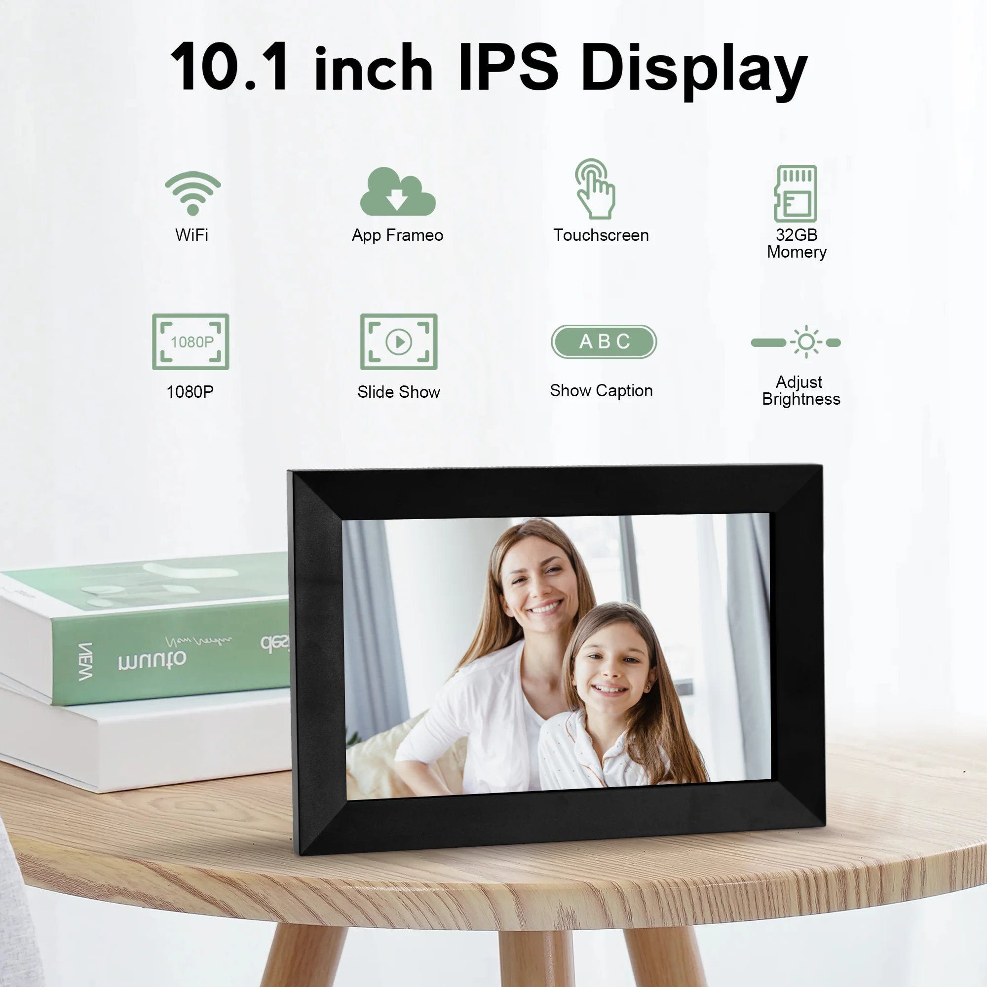Veidoo WiFi Cloud Picture Frame 10'' 1080P IPS Touch Screen Digital Photo Frame with 32GB Type C Frameo System & Calendar Sync
Veidoo WiFi Cloud Picture Frame 10'' 1080P IPS Touch Screen Digital Photo Frame with 32GB Type C Frameo System & Calendar Sync