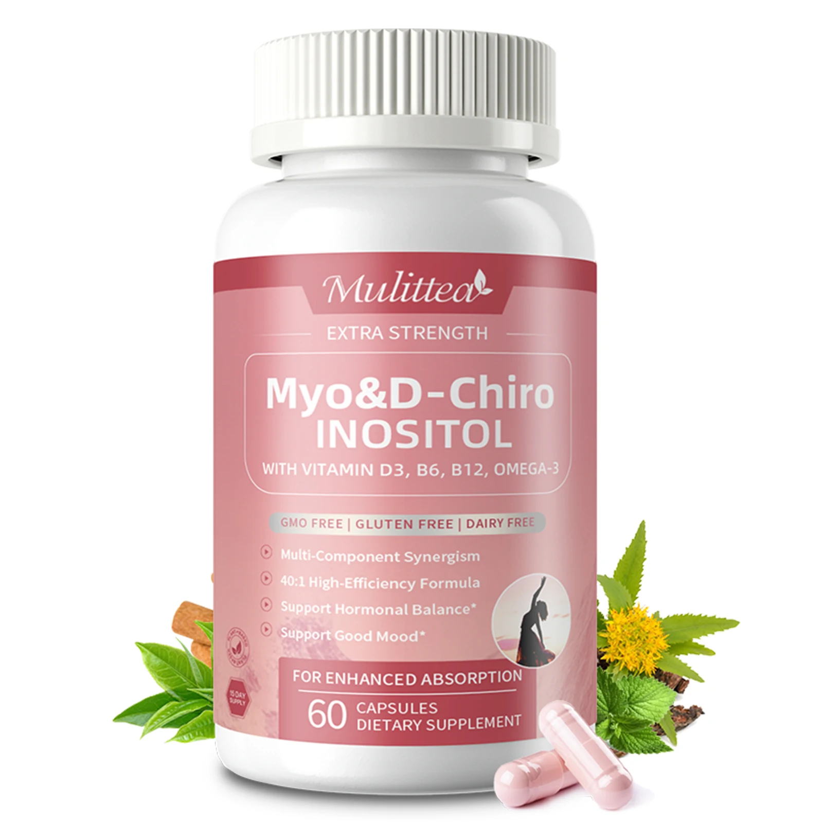 Mulittea Myo&d-Chiro Inositol витамин D3 B6 регулирует менструальный цикл, регулирует менструальный цикл, добавки плодородия для женщин  
Mulittea Myo&d-Chiro Inositol витамин D3 B6 регулирует менструальный цикл, регулирует менструальный цикл, добавки плодородия для женщин 