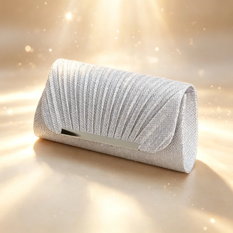 Women's High-End Fashion Sparkling Clutches Bag Pleated Party Bag Dress Accessory for All Occasion Elegant Design Ladies Bag
Women's High-End Fashion Sparkling Clutches Bag Pleated Party Bag Dress Accessory for All Occasion Elegant Design Ladies Bag