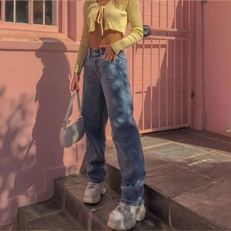 All season women's loose blue casual straight leg wide leg everything simple zipper pocket denim pants
All season women's loose blue casual straight leg wide leg everything simple zipper pocket denim pants