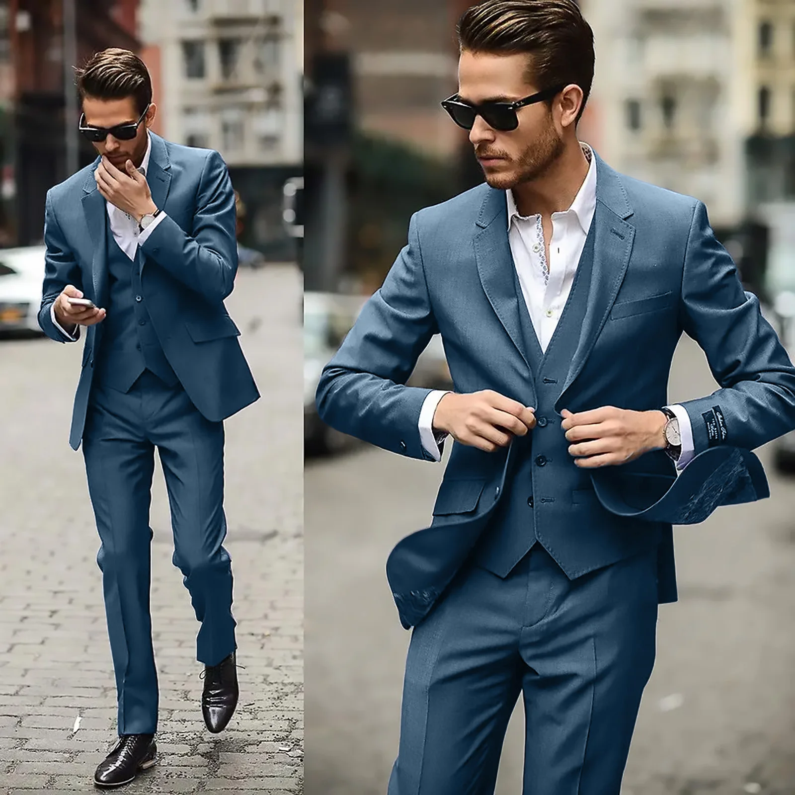 Dark Blue Smart Casual Men Suits Slim Fit Solid Blazers 3 Piece Suit for Man Trajes De Hombre Anzug Herren Costume Men Boys Suit
Dark Blue Smart Casual Men Suits Slim Fit Solid Blazers 3 Piece Suit for Man Trajes De Hombre Anzug Herren Costume Men Boys Suit