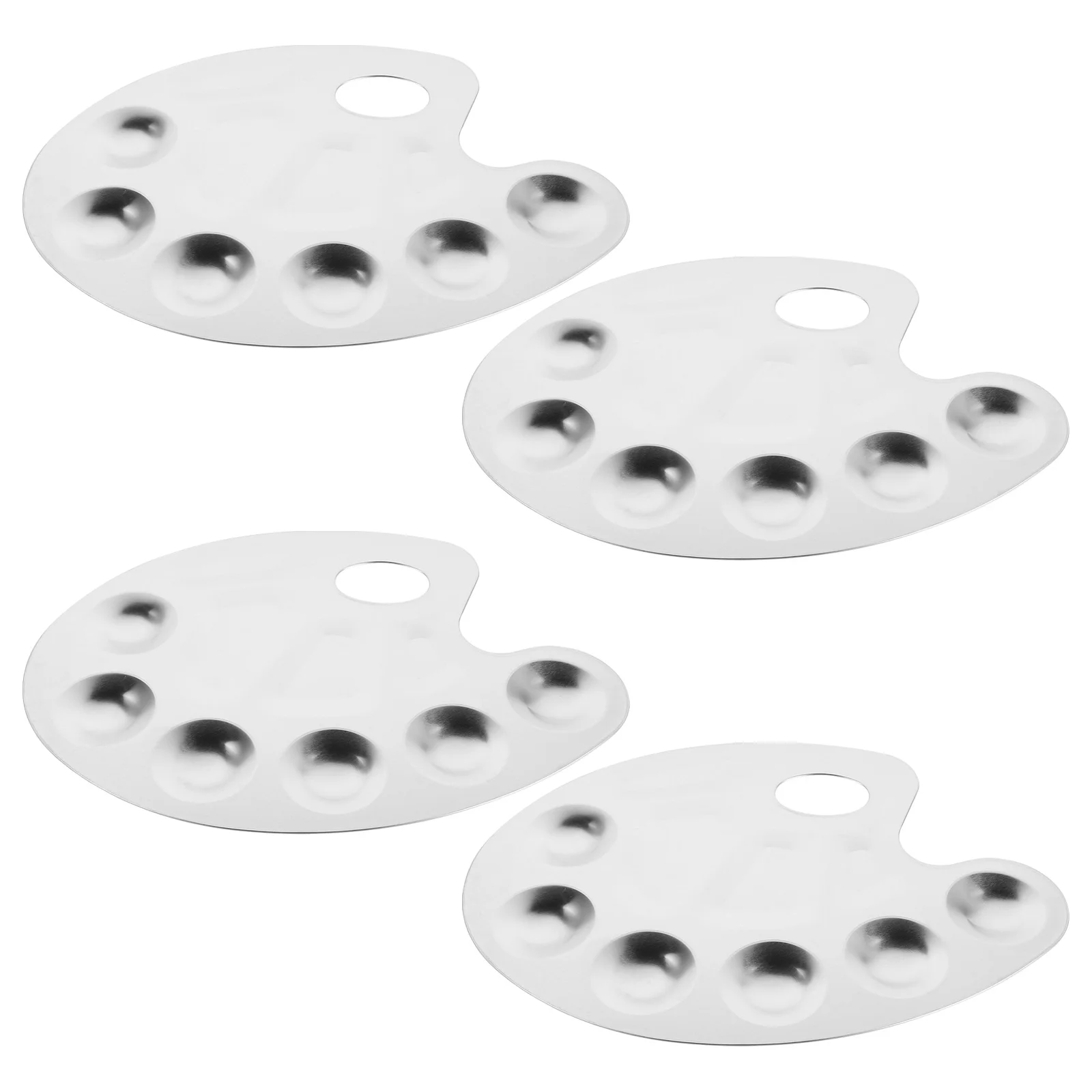 4Pcs Aluminum Paint Mixing Palette Metal Tray 10-Well for Watercolor Acrylic Gouache Painting Paint Tray Metal Mixing Palette 
4Pcs Aluminum Paint Mixing Palette Metal Tray 10-Well for Watercolor Acrylic Gouache Painting Paint Tray Metal Mixing Palette