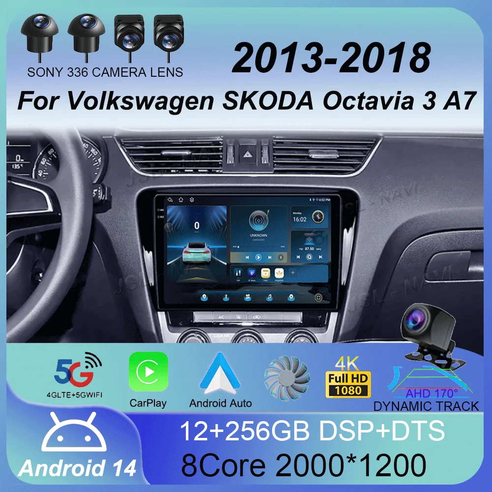 Автомобильный радиоприемник Android 14, мультимедиа для Volkswagen SKODA Octavia 3 A7 2013-2018, видеоплеер, навигация, GPS, разделенный экран, 4G 2 Din
Автомобильный радиоприемник Android 14, мультимедиа для Volkswagen SKODA Octavia 3 A7 2013-2018, видеоплеер, навигация, GPS, разделенный экран, 4G 2 Din