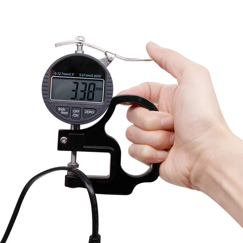 Thickness Gauge Micrometer Meter 0‑12.7mm Digital Display Measuring Tool for Paper Film Thickness Micrometer Thickness Gauge
Thickness Gauge Micrometer Meter 0‑12.7mm Digital Display Measuring Tool for Paper Film Thickness Micrometer Thickness Gauge