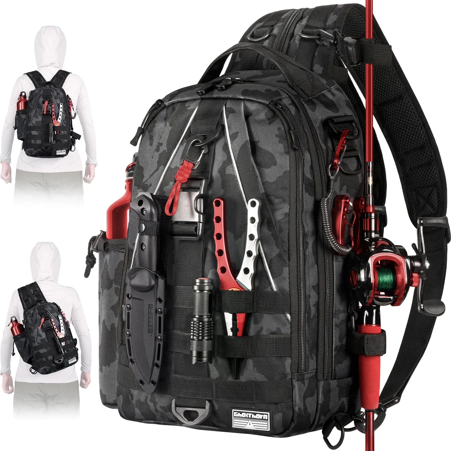 Fishing Backpack Tackle Sling - Fishing Backpack with Rod Holder - Tackle Box Fly Fishing Gifts Men Women
Fishing Backpack Tackle Sling - Fishing Backpack with Rod Holder - Tackle Box Fly Fishing Gifts Men Women