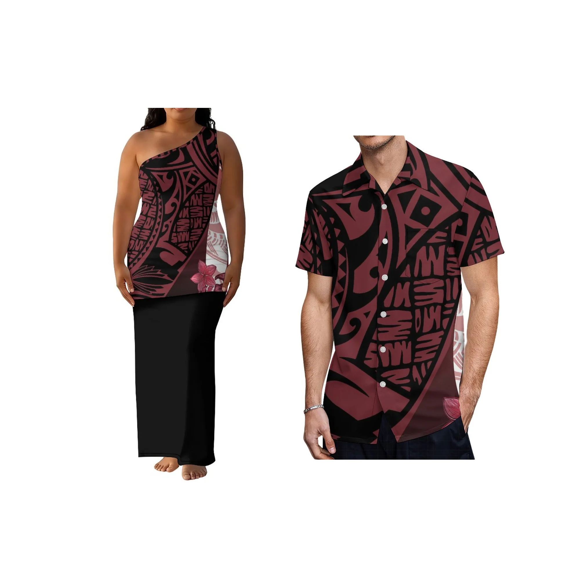 New Plus Size Women One Shoulder Two Piece Maxi Polynesian Design Dress Custom Samoan Print Set
New Plus Size Women One Shoulder Two Piece Maxi Polynesian Design Dress Custom Samoan Print Set
