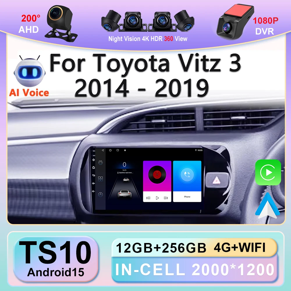 Android 15 для Toyota Vitz 3 III XP130 2016-2020, правая рука, автомобильная стереосистема, мультимедийный радиоплеер, GPS BT Carplay 2din
Android 15 для Toyota Vitz 3 III XP130 2016-2020, правая рука, автомобильная стереосистема, мультимедийный радиоплеер, GPS BT Carplay 2din