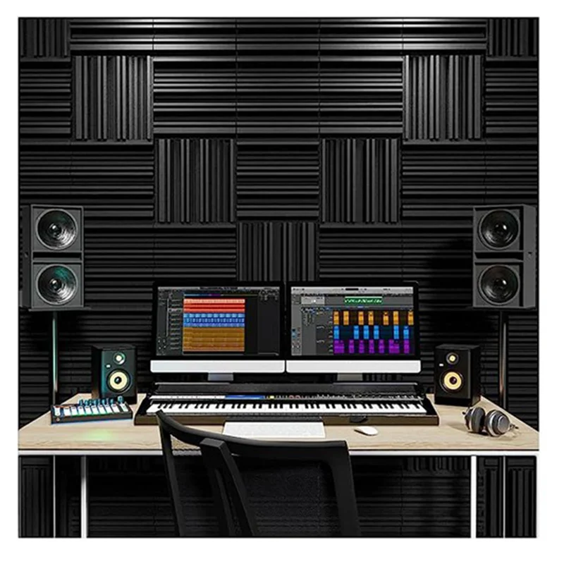 MCGS-36 Pack Self-Adhesive Sound Proof Foam Panels, 12X12x2inch Acoustic Foam, High Resilience Sound Proofing Padding - Black
MCGS-36 Pack Self-Adhesive Sound Proof Foam Panels, 12X12x2inch Acoustic Foam, High Resilience Sound Proofing Padding - Black
