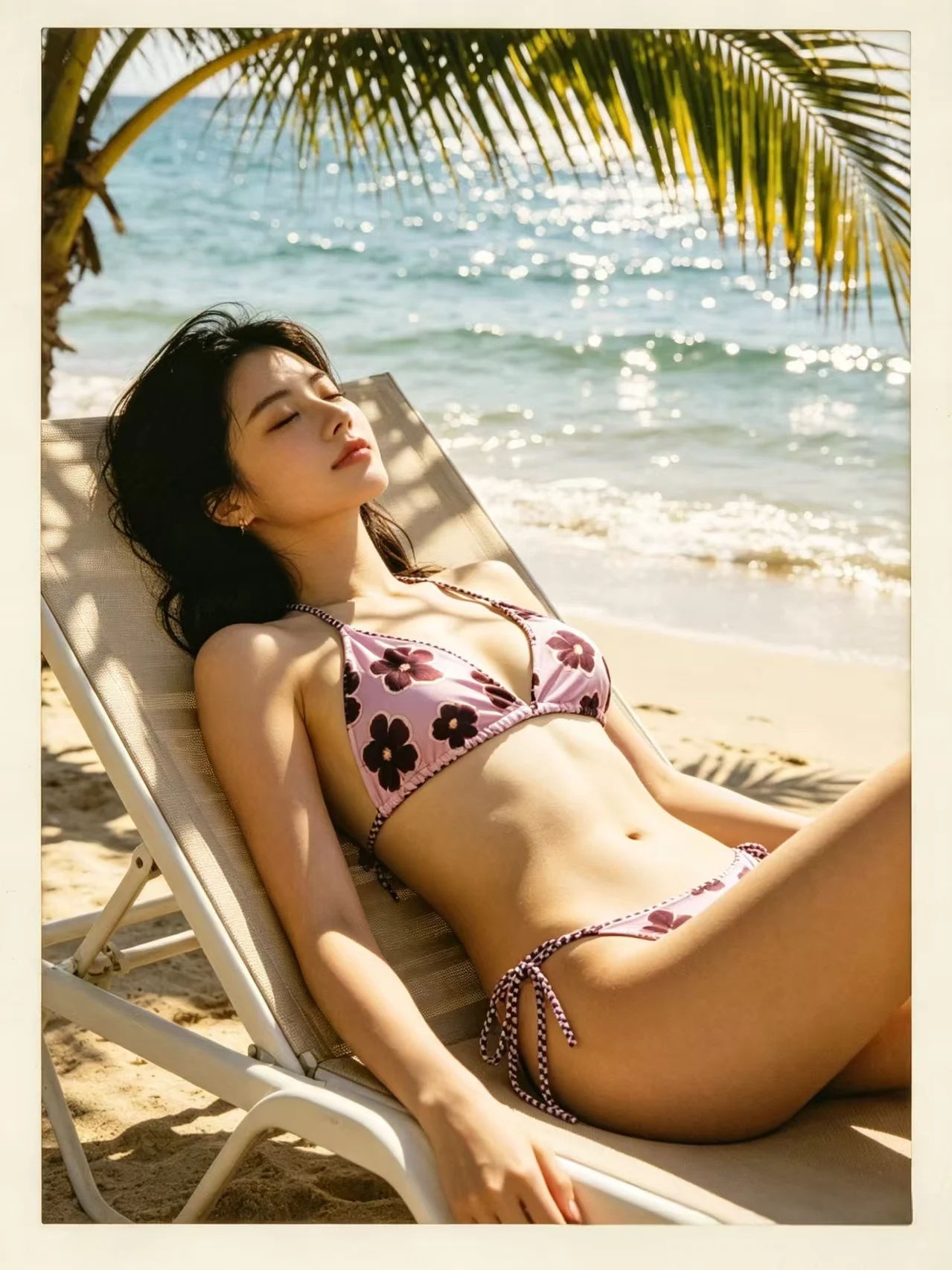 Sexy Tie-Side Triangle Cup Bikini for Women, Dopamine Pink Floral Hot Girl Swimsuit for Island Beach Vacation
Sexy Tie-Side Triangle Cup Bikini for Women, Dopamine Pink Floral Hot Girl Swimsuit for Island Beach Vacation