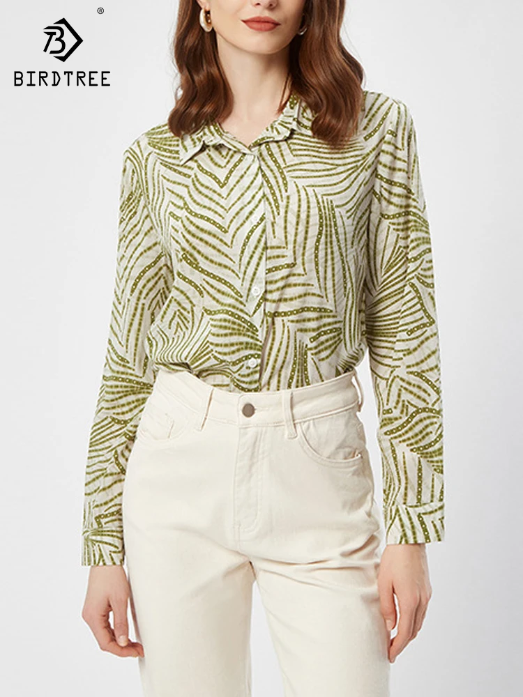Birdtree 100%Real Silk French High-End Printed Shirt Women's Spring Summer Satin Drape Long Sleeve Fashion Blouse New T3D630QC
Birdtree 100%Real Silk French High-End Printed Shirt Women's Spring Summer Satin Drape Long Sleeve Fashion Blouse New T3D630QC