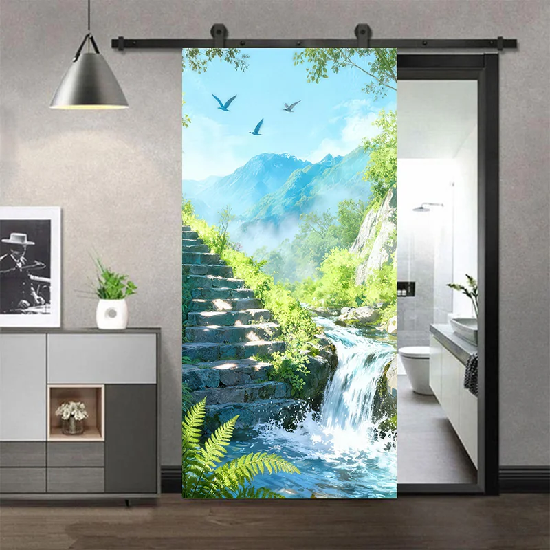 Door Stickers 3D Mountain Stream Posters Wallpaper for Living Room DIY Full Door Mural Cover Art Poster Home
Door Stickers 3D Mountain Stream Posters Wallpaper for Living Room DIY Full Door Mural Cover Art Poster Home