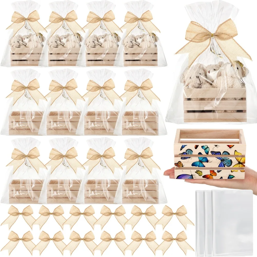 Multi-item party favor packs Christmas Halloween 12pcs Easter Gift Basket Empty Kit Wood Crates Unfinished Wooden Storage Box 12 Bows 12 Clear Treat Bags for Halloween Thanksgiving Christmas Craft Gift Basket Home Decor(Wood Color)
Multi-item party favor packs Christmas Halloween 12pcs Easter Gift Basket Empty Kit Wood Crates Unfinished Wooden Storage Box 12 Bows 12 Clear Treat Bags for Halloween Thanksgiving Christmas Craft Gift Basket Home Decor(Wood Color)