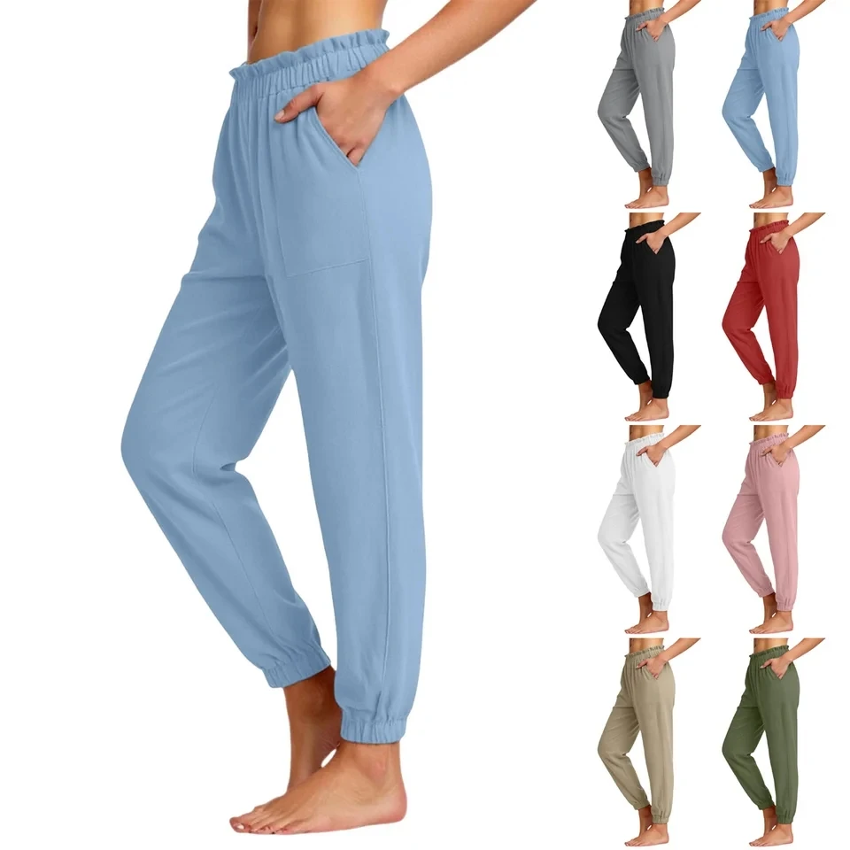 Womens Cotton Linen Pants Elastic Waist Casual Solid Color Trousers Female Baggy Loose Straight Leg Breathable Sweatpants
Womens Cotton Linen Pants Elastic Waist Casual Solid Color Trousers Female Baggy Loose Straight Leg Breathable Sweatpants