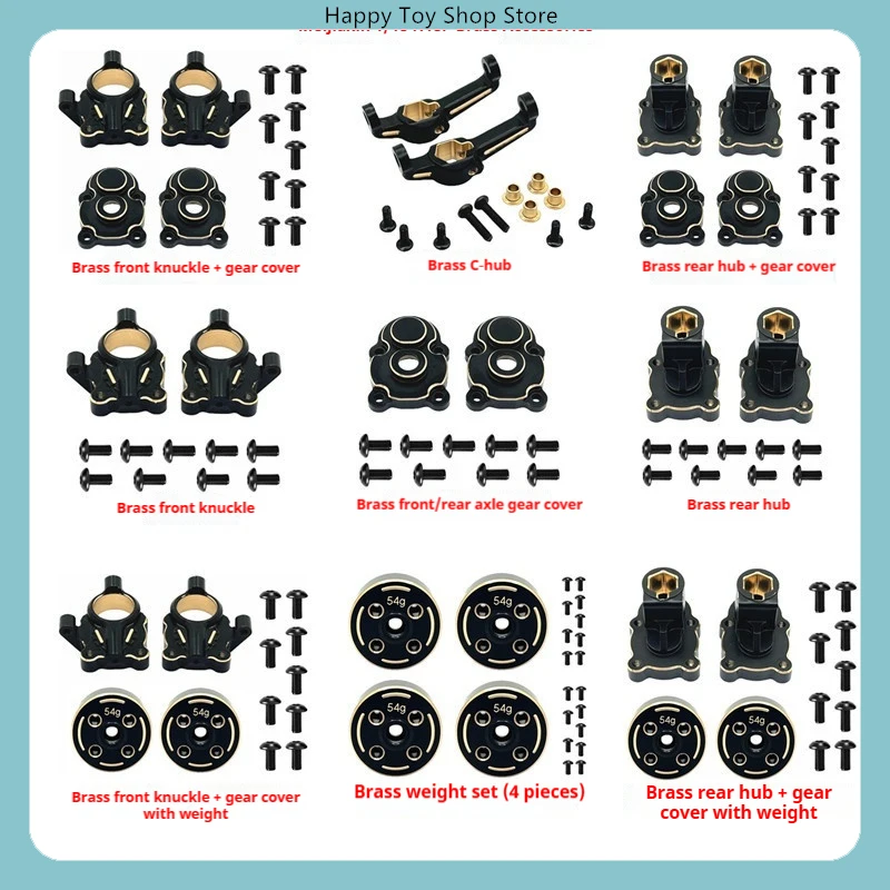 Metal Upgrade Brass Weight Front & Rear Cups, C-Hub, Gear Cover for MJX 1/18 H18P RC Car Spare Parts
Metal Upgrade Brass Weight Front & Rear Cups, C-Hub, Gear Cover for MJX 1/18 H18P RC Car Spare Parts