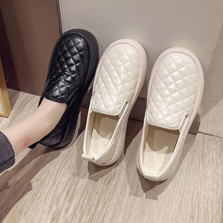 Туфли женские с закрытым носком, повседневные кроссовки без шнуровки, классические, однотонные, на плоской подошве, с круглым носком, лето-осень 2024 
Туфли женские с закрытым носком, повседневные кроссовки без шнуровки, классические, однотонные, на плоской подошве, с круглым носком, лето-осень 2024