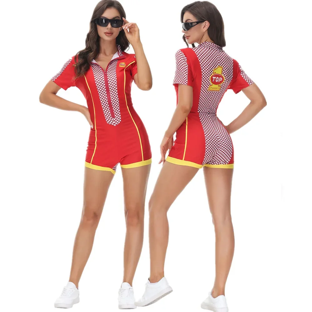 CosplayIOOTIOANY Red Sexy Woman Race Car Driver Bodysuit Racing Girl Uniform Cosplay Costume 2024
CosplayIOOTIOANY Red Sexy Woman Race Car Driver Bodysuit Racing Girl Uniform Cosplay Costume 2024