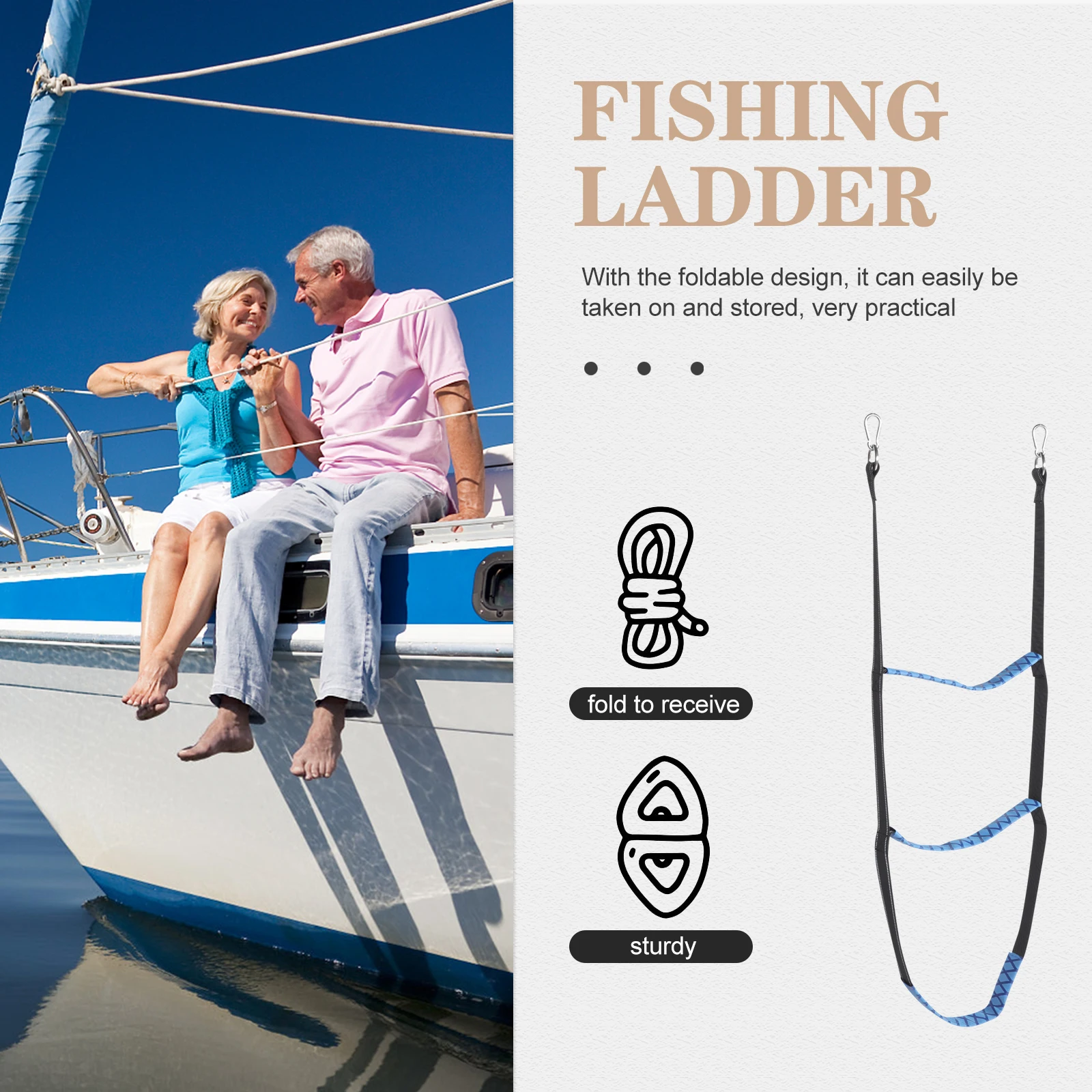 Portable Boat Ladder Foldable Lightweight Wear Resistant Non Slip Rope Ladder For Kayak Ship Child Climbing Accessory
Portable Boat Ladder Foldable Lightweight Wear Resistant Non Slip Rope Ladder For Kayak Ship Child Climbing Accessory