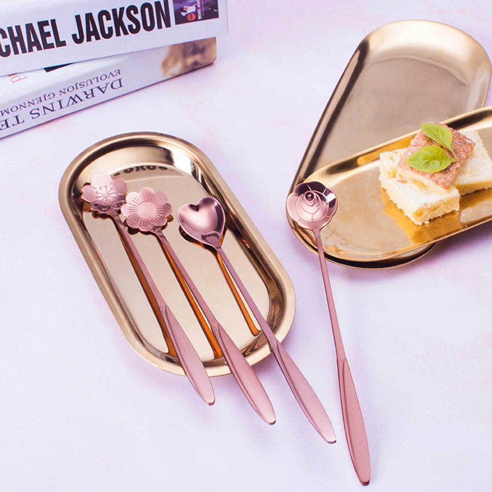 3 pcs Stainless Steel Petal Shaped Spoons Long Handle Mixing Coffee Dessert Cocktail Stirring Spoon Heat Resistant Rose
3 pcs Stainless Steel Petal Shaped Spoons Long Handle Mixing Coffee Dessert Cocktail Stirring Spoon Heat Resistant Rose