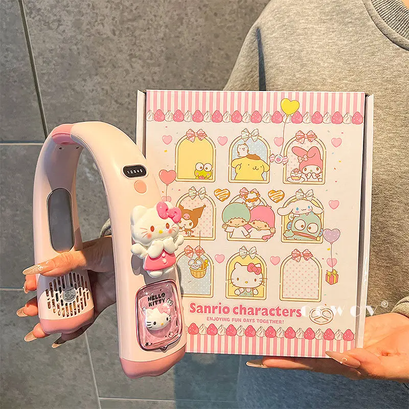 Hello Kitty cartoon kawaii halter fan portable usb charging KT cat cartoon fan silent big wind girl birthday gift wholesale
Hello Kitty cartoon kawaii halter fan portable usb charging KT cat cartoon fan silent big wind girl birthday gift wholesale