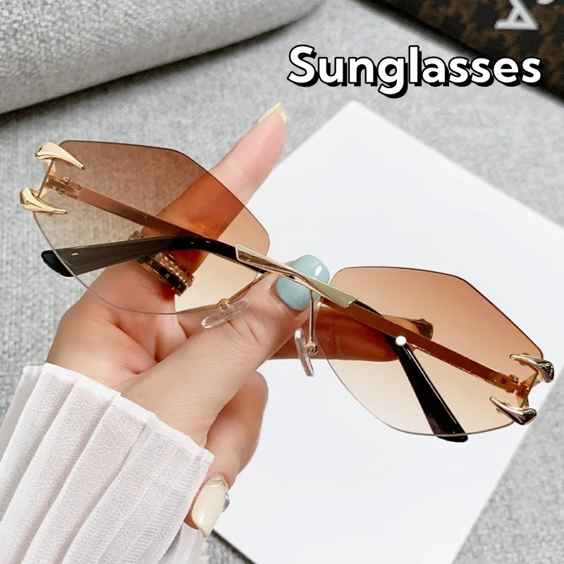 Unisex Personalized Frameless Polygonal Sunglasses Casual Hip-hop Trendy Glasses Beach Street Shooting Sun Protection Eyeglasses
Unisex Personalized Frameless Polygonal Sunglasses Casual Hip-hop Trendy Glasses Beach Street Shooting Sun Protection Eyeglasses