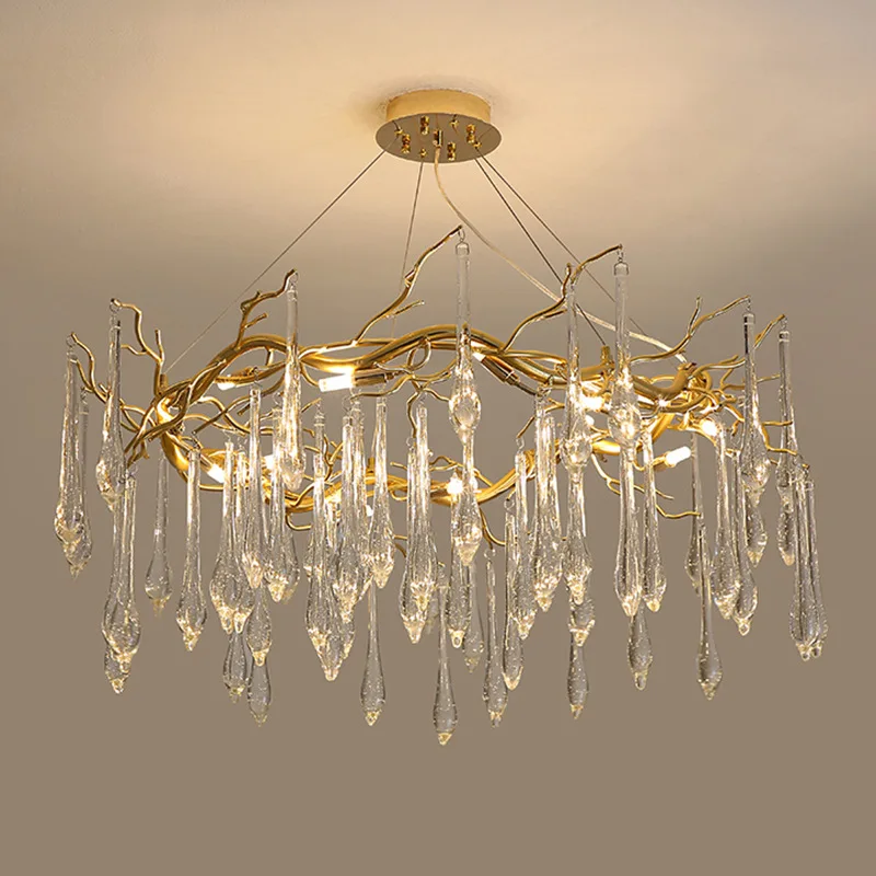 Light luxury crystal lamp living room bedroom chandelier creative personality dining room 
Light luxury crystal lamp living room bedroom chandelier creative personality dining room