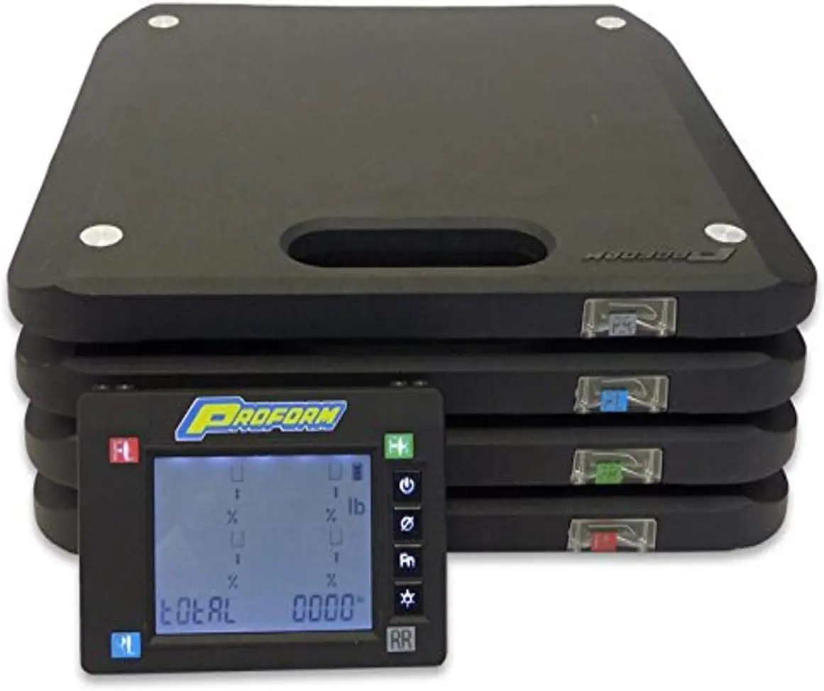 PROFORM Vehicle Scale, Slim, Electric, 15 in Square, 1750 Capacity Pad, Wireless, Case/Controller/Pads, Kit (TCI67644)
PROFORM Vehicle Scale, Slim, Electric, 15 in Square, 1750 Capacity Pad, Wireless, Case/Controller/Pads, Kit (TCI67644)