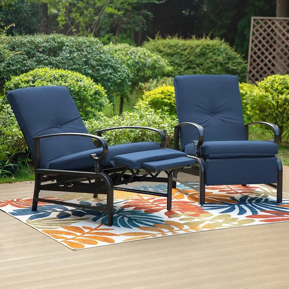 Outdoor Recliner Chairs Set Of 2, Oversized Patio Recliners Metal Chaise Lounge Outdoor Chairs Zero Gravity With Removable Blue
Outdoor Recliner Chairs Set Of 2, Oversized Patio Recliners Metal Chaise Lounge Outdoor Chairs Zero Gravity With Removable Blue